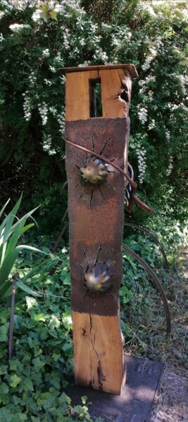 Sculpture intitulée "La nature reprend s…" par Pacom, Œuvre d'art originale, Métaux