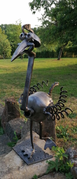 Sculptuur getiteld "Bipbip" door Pacom, Origineel Kunstwerk, Metalen