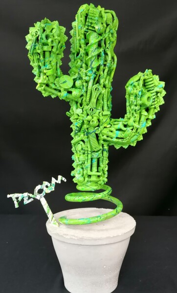 Skulptur mit dem Titel "Cactus" von Pacom, Original-Kunstwerk, Beton