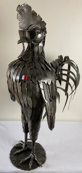 Sculptuur getiteld "Coq français" door Pacom, Origineel Kunstwerk, Metalen