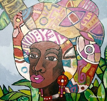 Pintura titulada "AFRICANA" por Paco Melendez, Obra de arte original