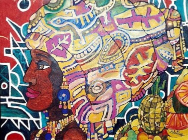 Pintura titulada "AFRICANA" por Paco Melendez, Obra de arte original