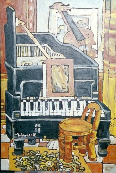 Pintura titulada "PIANO.." por Paco Melendez, Obra de arte original