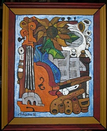 Pintura titulada "Invento musical" por Paco Melendez, Obra de arte original