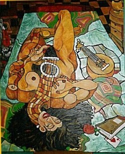 Pintura titulada "ACARICIANDOSE" por Paco Melendez, Obra de arte original