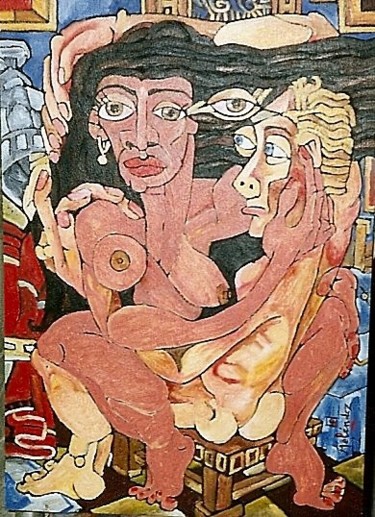 Pintura titulada "Y TU QUE MIRAS" por Paco Melendez, Obra de arte original