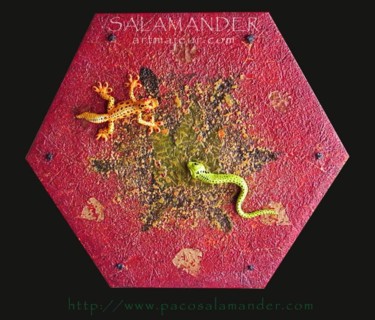 Peinture intitulée "ÎLOT CENDRA 2" par Paco Salamander, Œuvre d'art originale, Acrylique