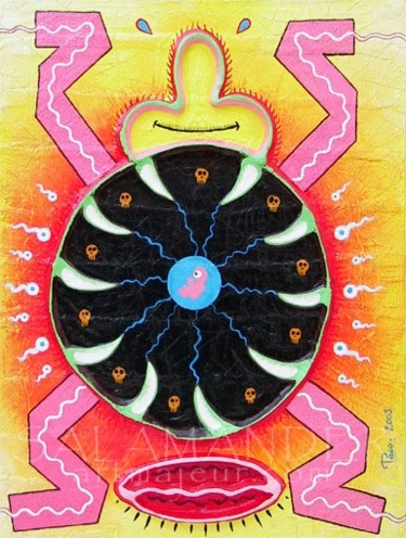 FECONDITE Peinture intitulée "FECONDITE" par Paco Salamander, Œuvre d'art originale, Huile