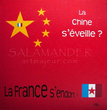 Peinture intitulée "MADE IN FRANCE" par Paco Salamander, Œuvre d'art originale, Huile