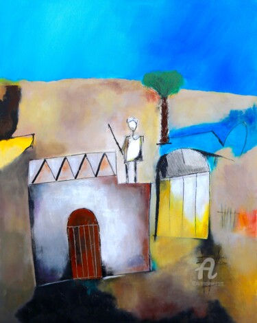 Painting titled "Fort Sagane" by Paddy, Original Artwork, Acrylic