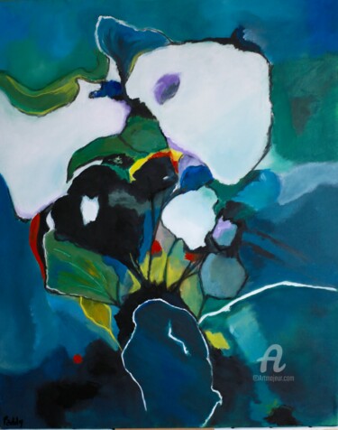 Peinture intitulée "le bouquet" par Paddy, Œuvre d'art originale, Acrylique