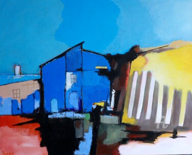 Peinture intitulée "c'est une maison bl…" par Paddy, Œuvre d'art originale, Acrylique