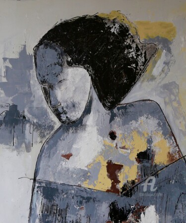 Schilderij getiteld "la geisha" door Paddy, Origineel Kunstwerk, Acryl
