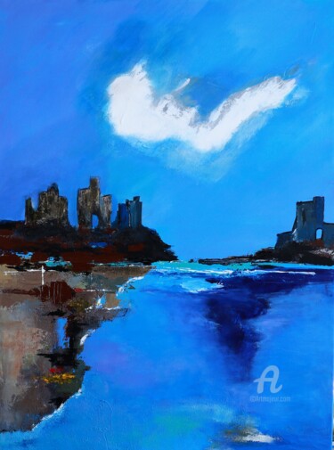 Painting titled "Scotland castle" by Paddy, Original Artwork, Acrylic