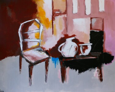 Peinture intitulée "Une seule chaise" par Paddy, Œuvre d'art originale, Acrylique