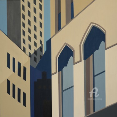 Картина под названием "NY Saint Patrick" - Paddy, Подлинное произведение искусства, Акрил Установлен на Деревянная рама для…