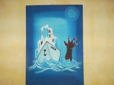 Peinture intitulée "le bateau joola" par Padi, Œuvre d'art originale
