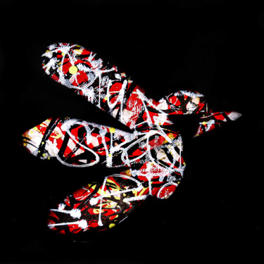 Malerei mit dem Titel "Carreaux de Piaf #3" von Paf Le Piaf, Original-Kunstwerk, Sprühfarbe