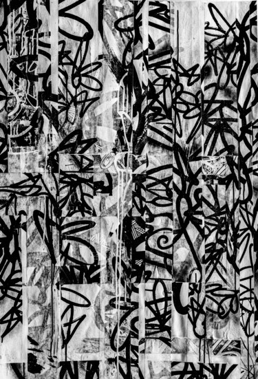 绘画 标题为“Grand Collage de Pi…” 由Paf Le Piaf, 原创艺术品, 拼贴