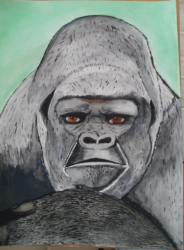 Peinture intitulée "Gorille" par Tof, Œuvre d'art originale