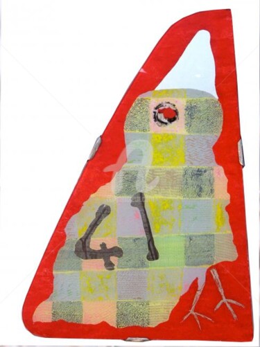Peinture intitulée "Fond rouge" par Pagès Du Pilou, Œuvre d'art originale, Huile