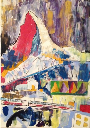 Pintura titulada "passion Zermatt" por Patricia Hertig, Obra de arte original, Acrílico