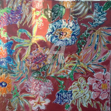 Peinture intitulée "flower power" par Patricia Hertig, Œuvre d'art originale, Acrylique