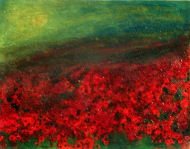 Painting titled "FIELD OF POPPIES" by Paige Gallery, Original Artwork, Oil