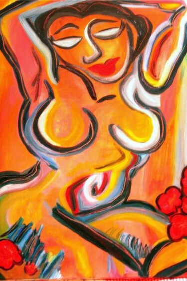Painting titled "EXOTIC NUDE" by Paige Gallery, Original Artwork, Oil
