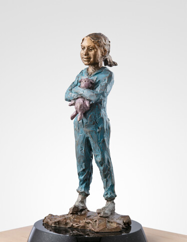 Scultura intitolato "Bedtime" da Paige Bradley, Opera d'arte originale, Bronzo