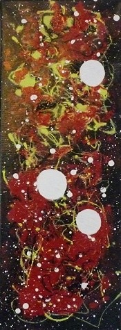 Painting titled "Rouge et jaune" by Benoit !, Original Artwork, Acrylic