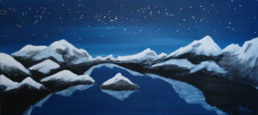 Peinture intitulée "nuit étoilée" par Benoit !, Œuvre d'art originale, Acrylique