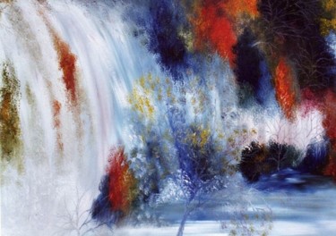 Peinture intitulée "cascade" par Catherine Simon, Œuvre d'art originale