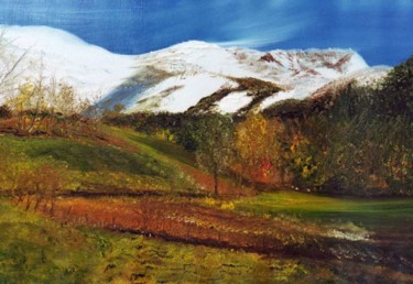Peinture intitulée "montagne de lans" par Catherine Simon, Œuvre d'art originale