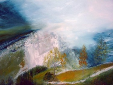 Peinture intitulée "montagne de lans da…" par Catherine Simon, Œuvre d'art originale