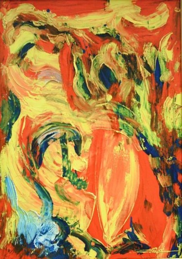 Malerei mit dem Titel "Apstrac 33" von Painter Poet Penman, Original-Kunstwerk, Öl