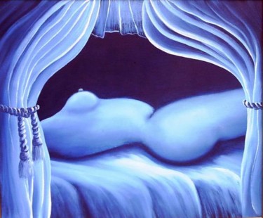 Painting titled "Nude 2008" by Painter Poet Penman, Original Artwork, Oil