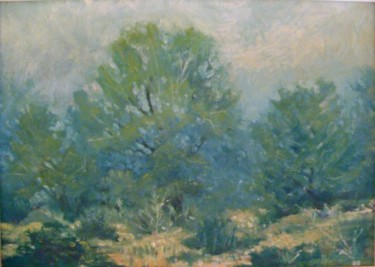 Painting titled "PINE WOOD IBIZA" by Ian Forbes, Original Artwork, Oil