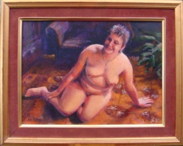 Painting titled "CAROL" by Ian Forbes, Original Artwork, Oil