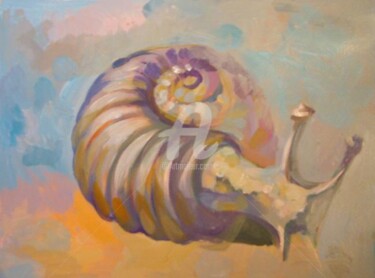 Painting titled "Snail" by Filip Mihail, Original Artwork, Acrylic