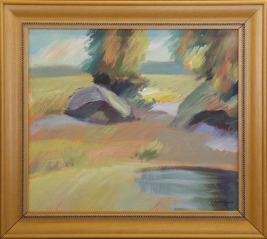 Painting titled "Landscape" by Painters From Finland, Original Artwork, Oil