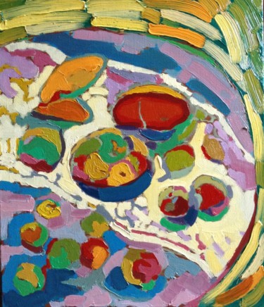 Картина под названием "Lunch" - Paintings By Various Artists From Ukraine, Подлинное произведение искусства, Масло