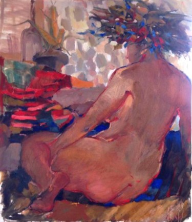 Painting titled "Woman" by Paintings By Various Artists From Ukraine, Original Artwork, Oil