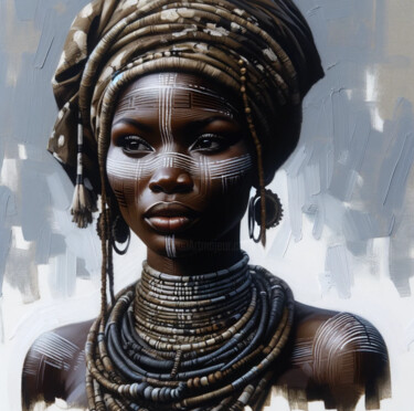Peinture intitulée "Abena from Ghana" par Paisley Marten, Œuvre d'art originale, Acrylique