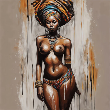 Malerei mit dem Titel "African Essence" von Paisley Marten, Original-Kunstwerk, Acryl