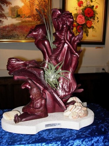 Sculpture intitulée "l'histoire de l'enf…" par Pakau, Œuvre d'art originale
