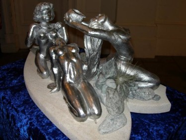 Sculpture intitulée "bain de soleil" par Pakau, Œuvre d'art originale