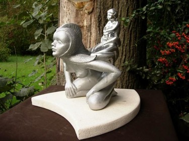 Sculpture intitulée "femme des années 30…" par Pakau, Œuvre d'art originale