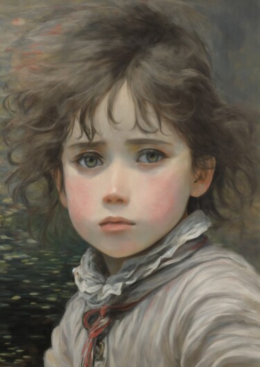 Digital Arts titled "Sad Child" by Pako Benoit, Original Artwork, AI generated image