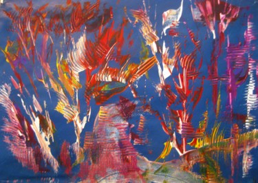 Painting titled "Abstract 2" by Pakokante, Original Artwork, Acrylic